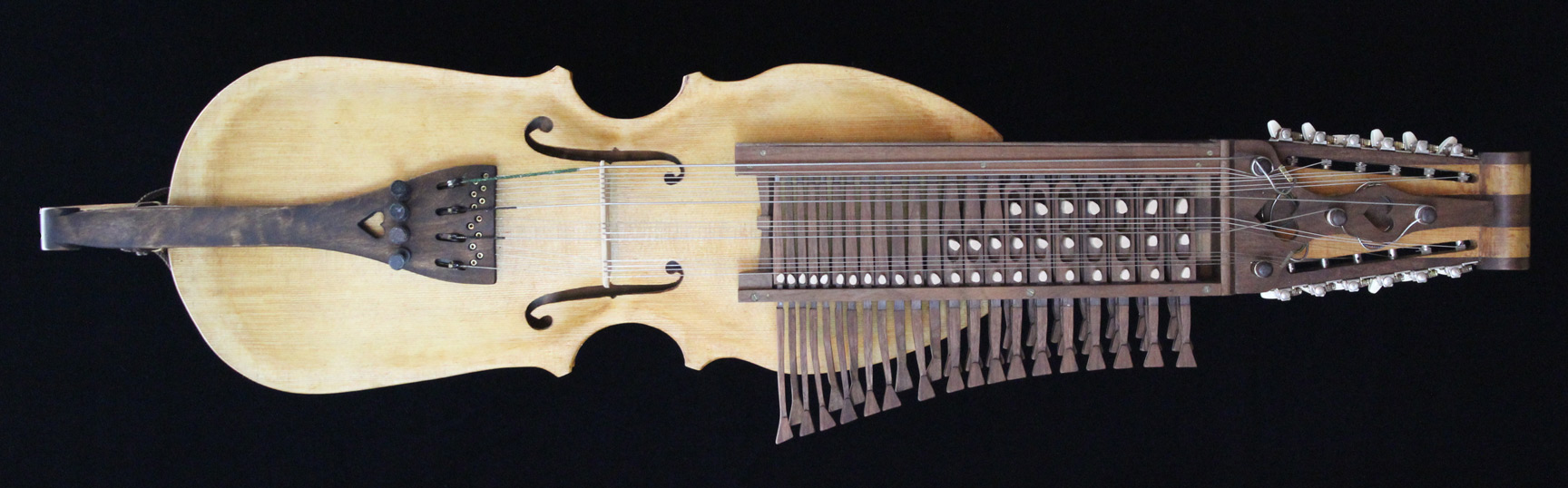 repaired Swedish nyckelharpa